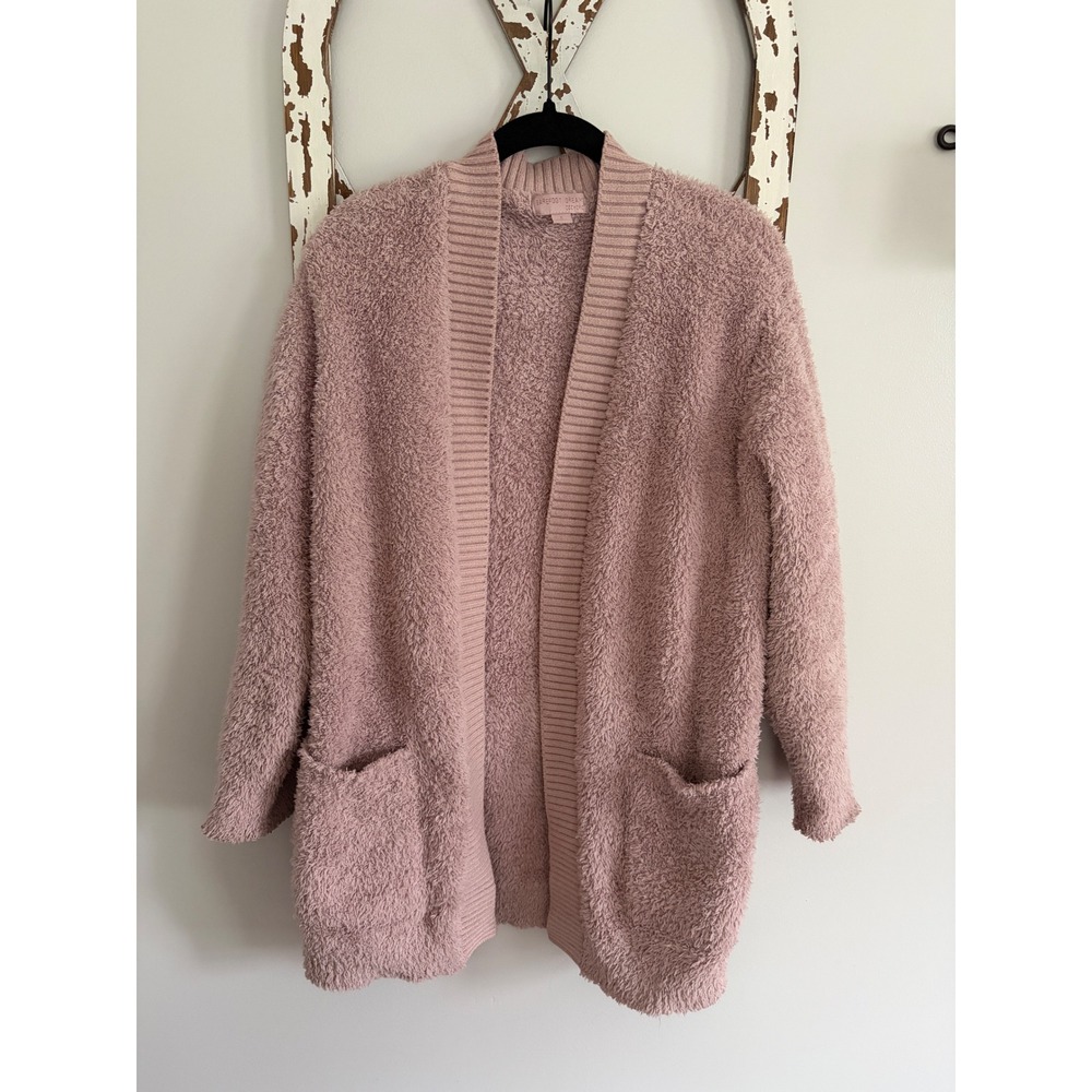 Barefoot Dreams CozyChic Pocket Open Cardigan Size Small